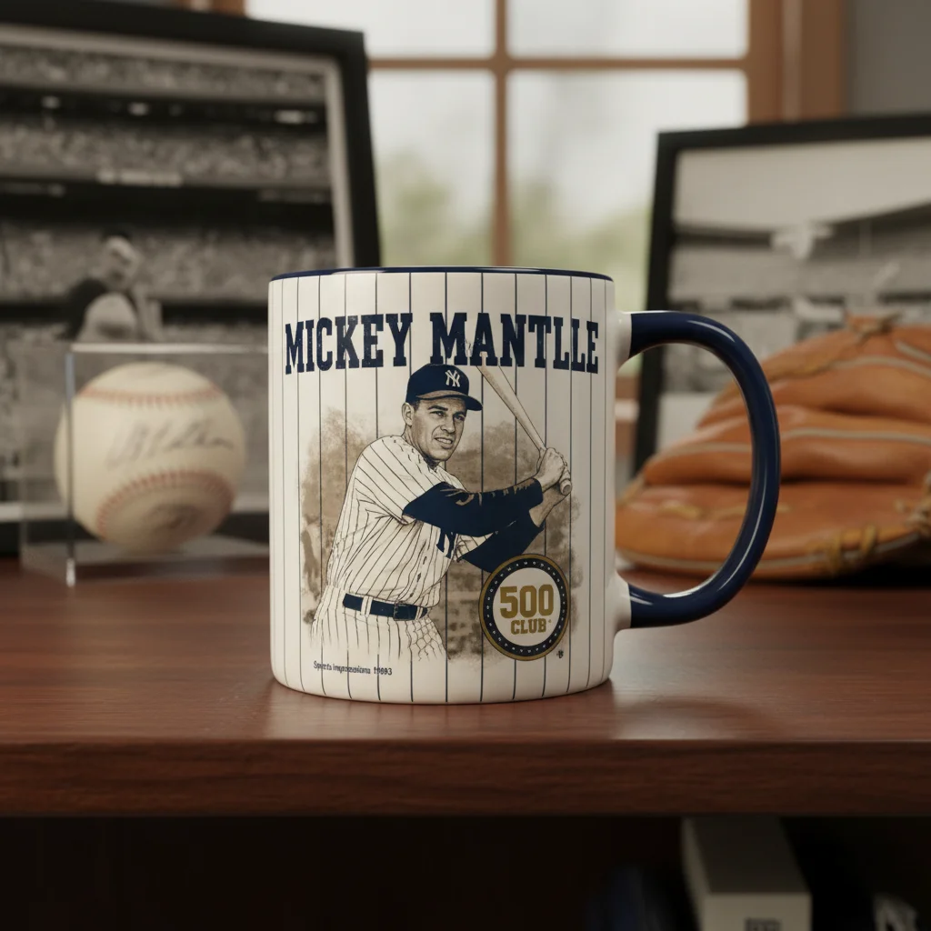 ⚾ Legendary Sips: The Mickey Mantle 500 HR Club Coffee Mug