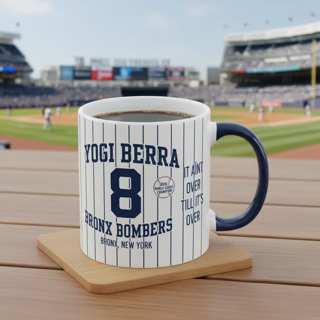 yogi berra coffee mug bronx bombers bronx new york